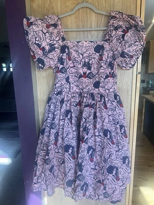 NEW Disney Dress Womens X Large Pink Snow White Evil Queen Puff Sleeve Parks - Image 1 of 3