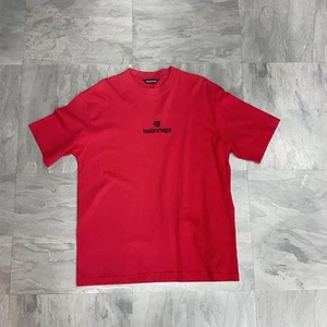 Balenciaga Red Logo T-Shirt - Picture 1 of 2
