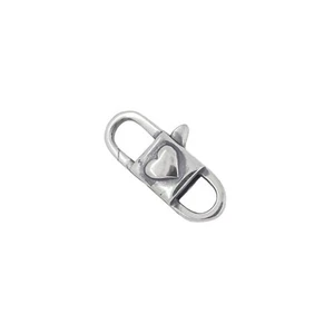 Sterling Silver Small Love Heart Rectangle Lobster Spring Clasp #51716 - Bild 1 von 3
