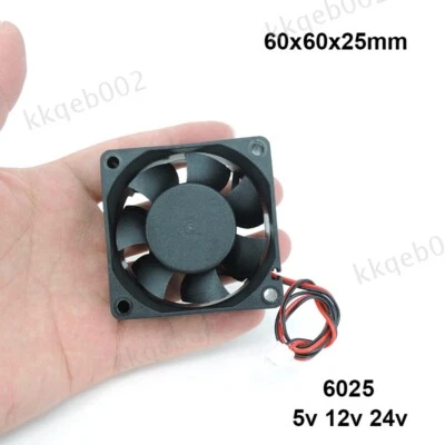 6025 DC 5/12/24V Cooler Fan 60x25mm 6cm Brushless Motor Cooling Fan 3D Printer - Image 1 of 4