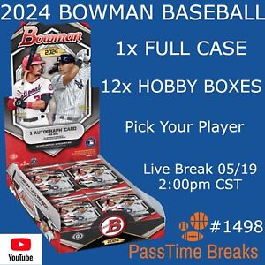 PETE ROSE - 2024 BOWMAN BASEBALL - 1x Case 12x Hobby Box - PLAYER BREAK 1498