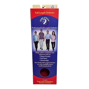 PURE STRIDE Full Length Orthotics Inserts Arch Support NEW Mens 13-13.5 - Picture 1 of 4