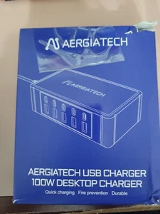 USB C Charging Station, Aergiatech 100W USB C Charging Hub 10 PowerPort  - Picture 1 of 5