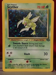 Pokémon TCG, Scyther, Jungle Set 10/64, Holo Unlimited Holo Rare - Picture 1 of 2