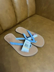 Vineyard Vines Leather Sole Thong Sandals Size 7 NWT - Picture 1 of 8