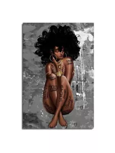 1pc African American Wall Art, Woman Empowerment,Frameless Painting, 40cm x 60cm - Picture 1 of 4