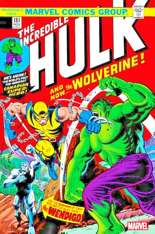 INCREDIBLE HULK 181 FACSIMILE 2023 FOIL EDITION NM 1ST WOLVERINE Cover