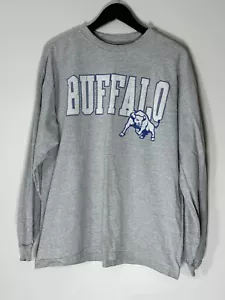 Vintage Jansport UB Bulls Shirt Adult Medium Gray Long Sleeve Size L - Picture 1 of 9