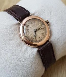 Rolex 9ct gold small (26mm) officers trench watch 1928, fully working, - Picture 1 of 23