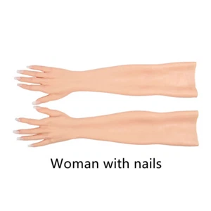 Realistic Silicone Glove Hand Skin Cover Scars Hand Sleeve Cosplay Crossdresser - Picture 1 of 27