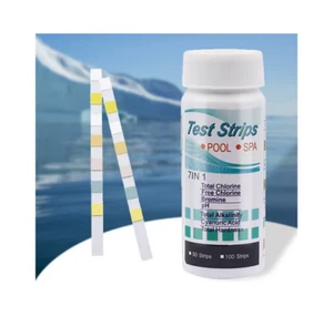 100 Stück Pool Tester Teststreifen Analyse Wasser 7in1 NEU und OVP - Bild 1 von 3