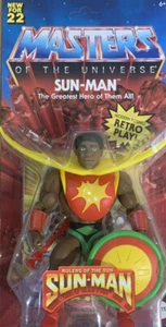 Masters Of The Universe Origins Sun-Man Action Figure Gioco Retrò 2022 *NON PERFORATO - Foto 1 di 3