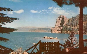 Lake Tahoe Cave Rock Showing Highway Tunnel Lake Tahoe,NV Vtg 1950's Postcard - Picture 1 of 2