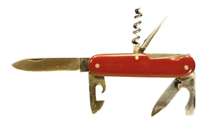 "VICTORINOX" VICTORIA Officier Vintage Rare c.1952's Red Handles Folding Knife - Picture 1 of 14