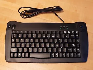 Solidtek ACK-5010U USB Black Keyboard With Trackball, 88 Keys - Picture 1 of 3