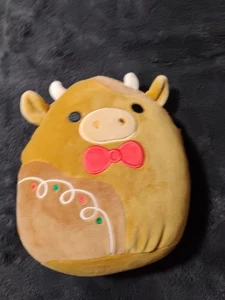 Squishmallow 8" Jericho the Gingerbread Cow Christmas Plush - Picture 1 of 3