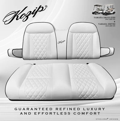 'KOZIP' YAMAHA G29 / Drive2 GOLF CART FRONT SEAT/BACKREST CUSHION SET (WHITE) Foto 1 de 3