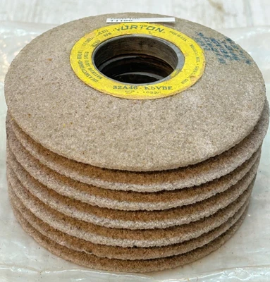 7 Norton 32A46-K5VBE 46 Grit Grinding Wheels (new/old stock)T1186 - Image 1 of 4