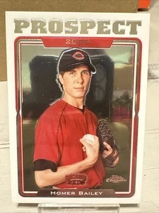 Tarjeta de novato 2005 Topps cromada Homer Bailey - Imagen 1 de 6