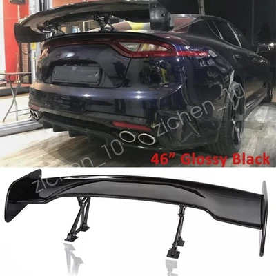 46” Rear Trunk Spoiler Wing Adjustable GT-Style Glossy Black For KIA Stinger Foto 1 de 4