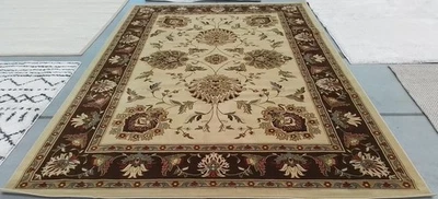 IVORY / BROWN 8'-9" x 12'-0" Hole in Rug, Reduced Price 1172784158 LNH555-1225-9 - Image 1 of 4