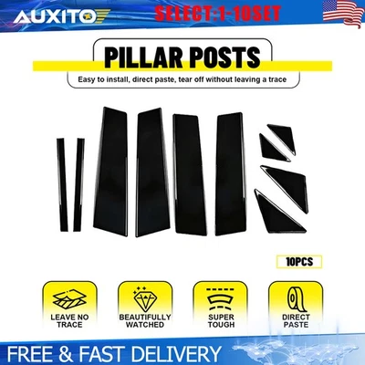 Para Mazda 3 Axela 2014-18 Puerta Ventana Pilar Poste Cubierta Borde Negro Brillante 10-100X Foto 1 de 4