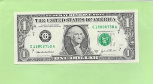 2003A ..UNCIRC $1  G 1880 8750 A  .... 2003A  $1  G-A    NICE NOTE        FRN - Picture 1 of 2