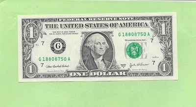 2003A ..UNCIRC $1  G 1880 8750 A  .... 2003A  $1  G-A    NICE NOTE        FRN - Image 1 of 2