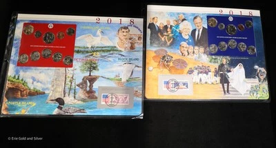 2018 P&D Uncirculated Mint Set Postal Commemorative Society Coins & Stamps - Image 1 of 4