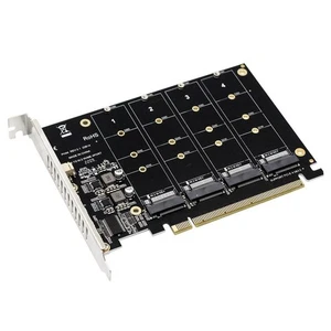 M 2 NVMe SSD Anschlusskarte mit 4 Ports und einfachem Installationsprozess - Afbeelding 1 van 11