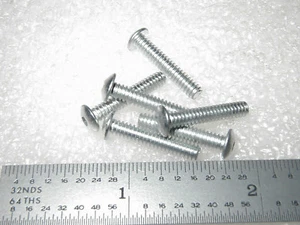 6-32 x 3/4" SCHRAUBE KNOPFKOPF INNENSECHSKANT ZINKLEGIERTER STAHL - 50 STCK. - Bild 1 von 1