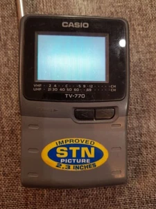 Vintage Casio TV-770N Crystal Vision Portable LCD Color Pocket Mini Television - Picture 1 of 7