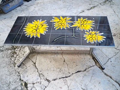 table basse vintage grés émmailler vallauris - Photo 1/4