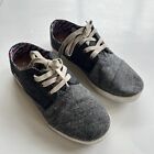 Toms Mens Paseo Movember Mustache Grey Herringbone Shoes Mens Size 6