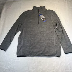Avalanche 1/4 Zip Pullover Top 2-Way Stretch Size L Gray mens - Picture 1 of 9
