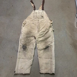 Vintage Carhartt Latzhose Bib Herren 40x30 Duck Canvas Double Knee Thermo Arbeit - Bild 1 von 7