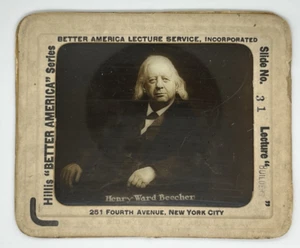 Magic Lantern Slide – Henry Ward Beecher – Builders Lecture #31 – c.1900s - Picture 1 of 2