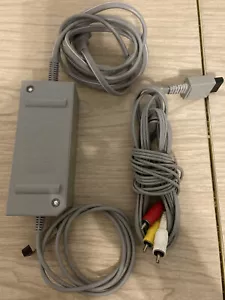 Original Nintendo Wii Power Cord AC Adapter & AV Cable RVL-002 RVL-009 - Picture 1 of 4