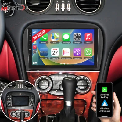 9" Android 13 Autoradio 2+32GB GPS Carplay Für Mercedes Benz SL R230 SL350 SL500 - Bild 1 von 4