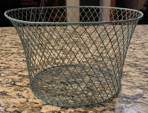 9” mesh wire basket turquoise Cover