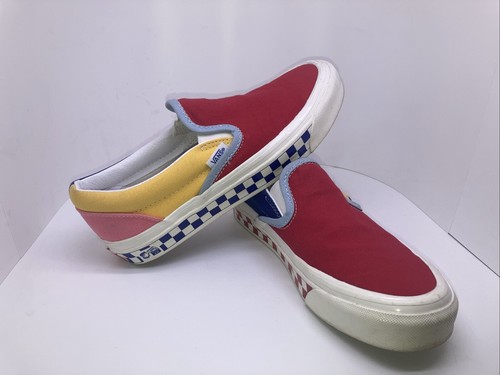 Vans Sneakers Style 98 Donna 6 5 Uomo 5 Colorblock Rosso Blu Giallo Rosa Slip