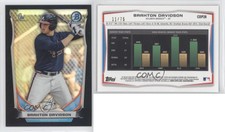 2014 Bowman Draft Chrome Black Refractors /75 Braxton Davidson #CDP28