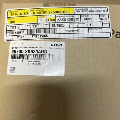 KIA SOUL 2012-2012 ASIENTO TRASERO REPOSACABEZAS CENTRO OEM PN: 897052K530AHD Foto 1 de 3