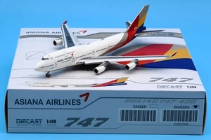 Modelo de avión diecast JC Wings 1:400 Asiana Airlines B747-400 HL7428 aletas hacia abajo - Imagen 1 de 13