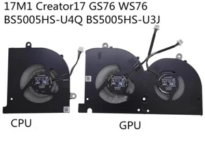 Nuevo ventilador de refrigeración CPU GPU MSI GS76 WS76 Creator 17 B11UE MS-17M1 BS5005HS-U31 U4Q - Imagen 1 de 4
