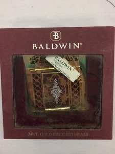 Baldwin Our New Home 2006 24K su Ottone Ornamento Collezione Natale In Scatola - Foto 1 di 3