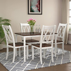 Dining Table Set, 5 Piece Kitchen Dining Table Set, Wooden Dining Table and Chai