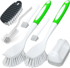 7 Pack Kitchen Scrub Brush Set: Dish Cleaning Brushes for Pots, Pans, Sinks. Ben - Picture 1 of 6