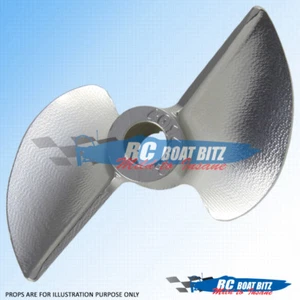 RC Boat Alloy CNC sharpened/balanced 2 blade prop REVERSE 70mm 1.4p 6.35mm 7014R - Picture 1 of 2