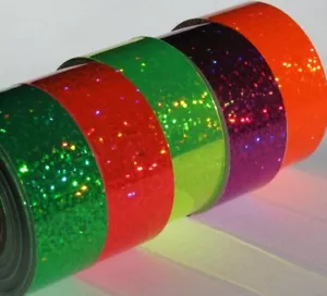 Any 6 Different Color SEQUINS Tapes, Holographic, 2" x 25 ft, pick your colors - Picture 1 of 6